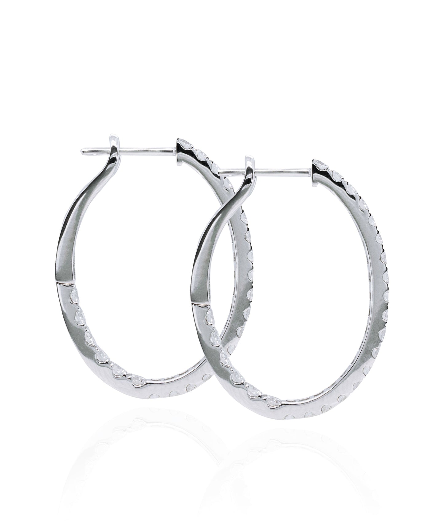 1.23ctw Inside Outside Hoops
