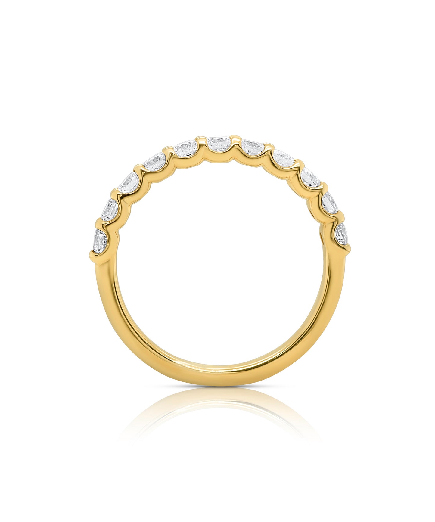 Scalloped Edge Diamond Band