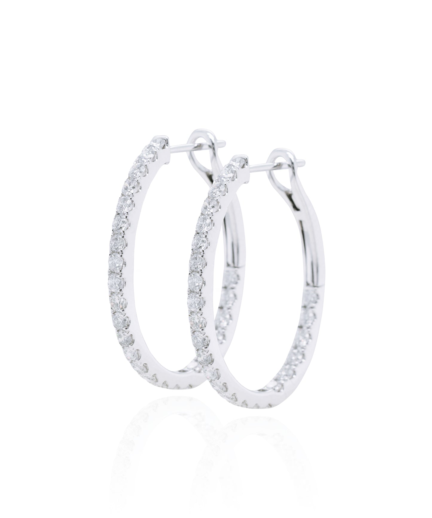 1.23ctw Inside Outside Hoops