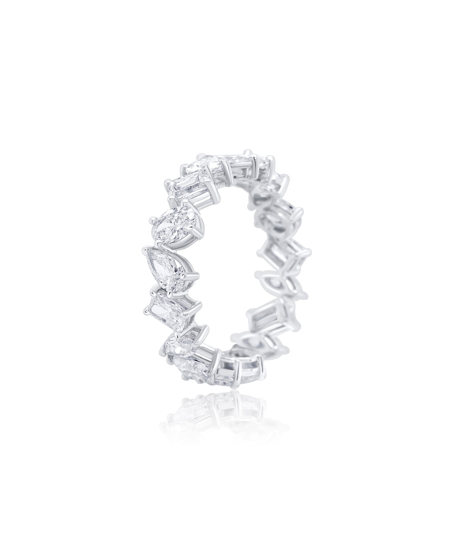 Fancy Multi-Cut Heart Eternity Band