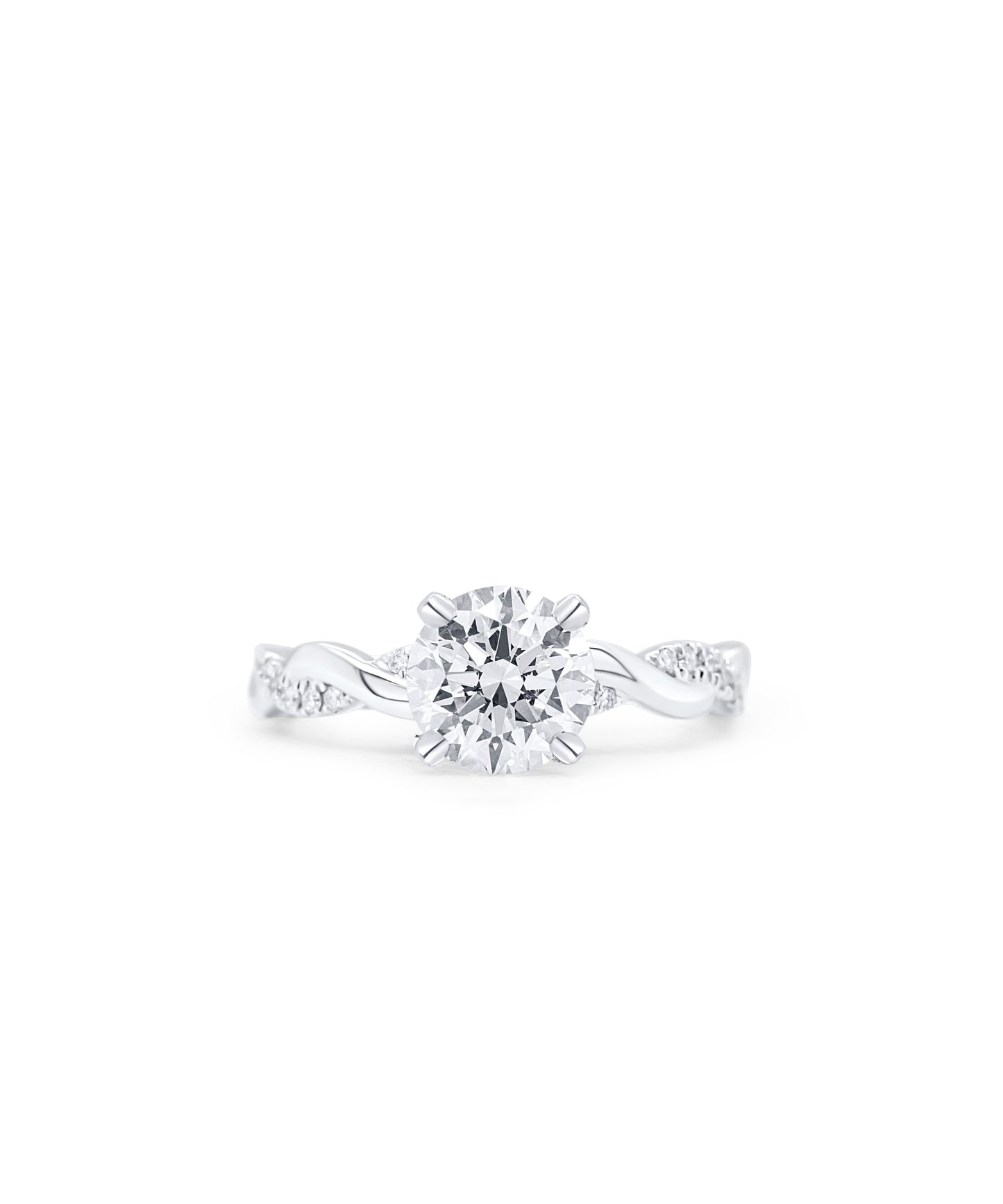 Round Brilliant Cut with Diamond Rope Band