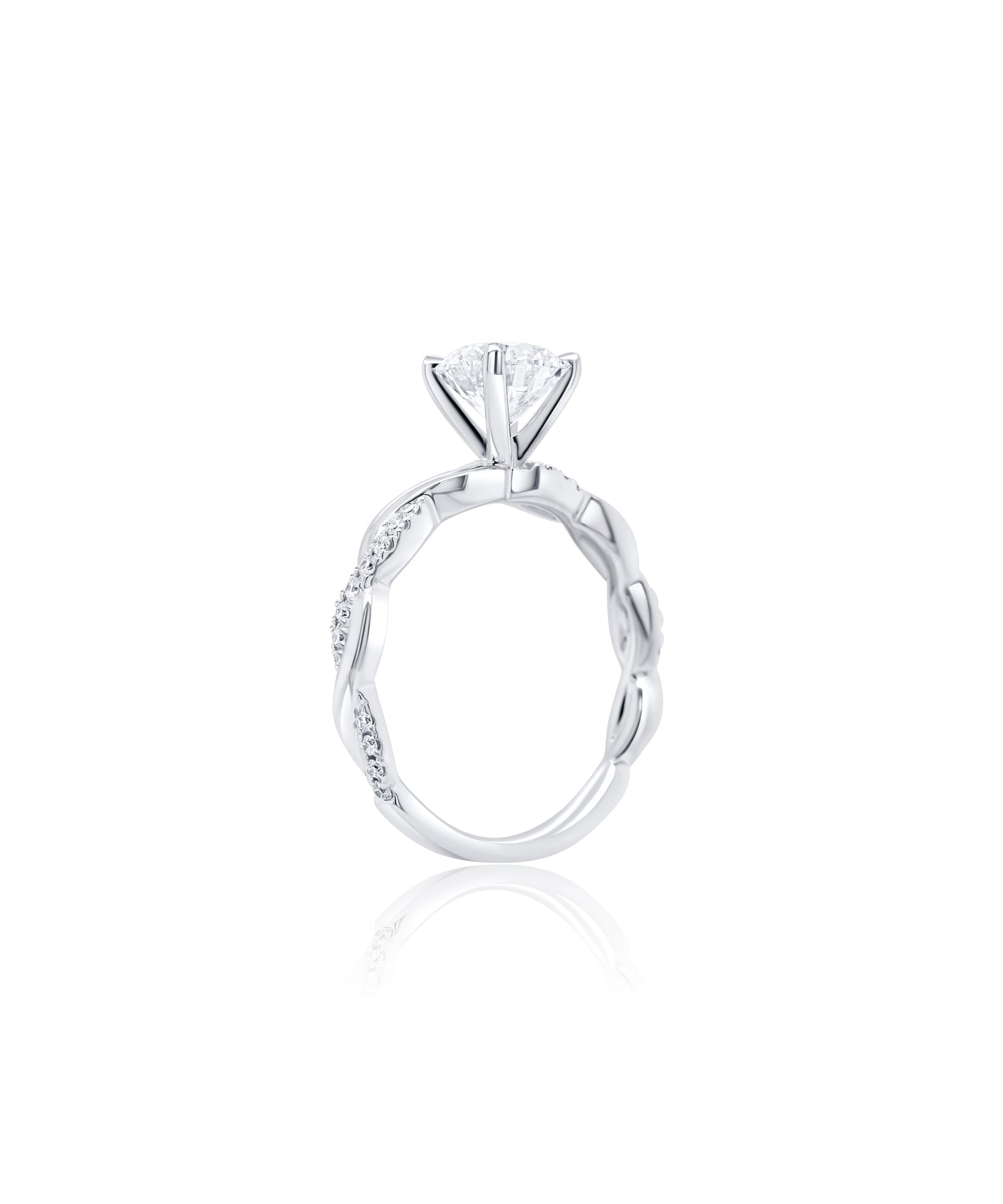 Round Brilliant Cut with Diamond Rope Band