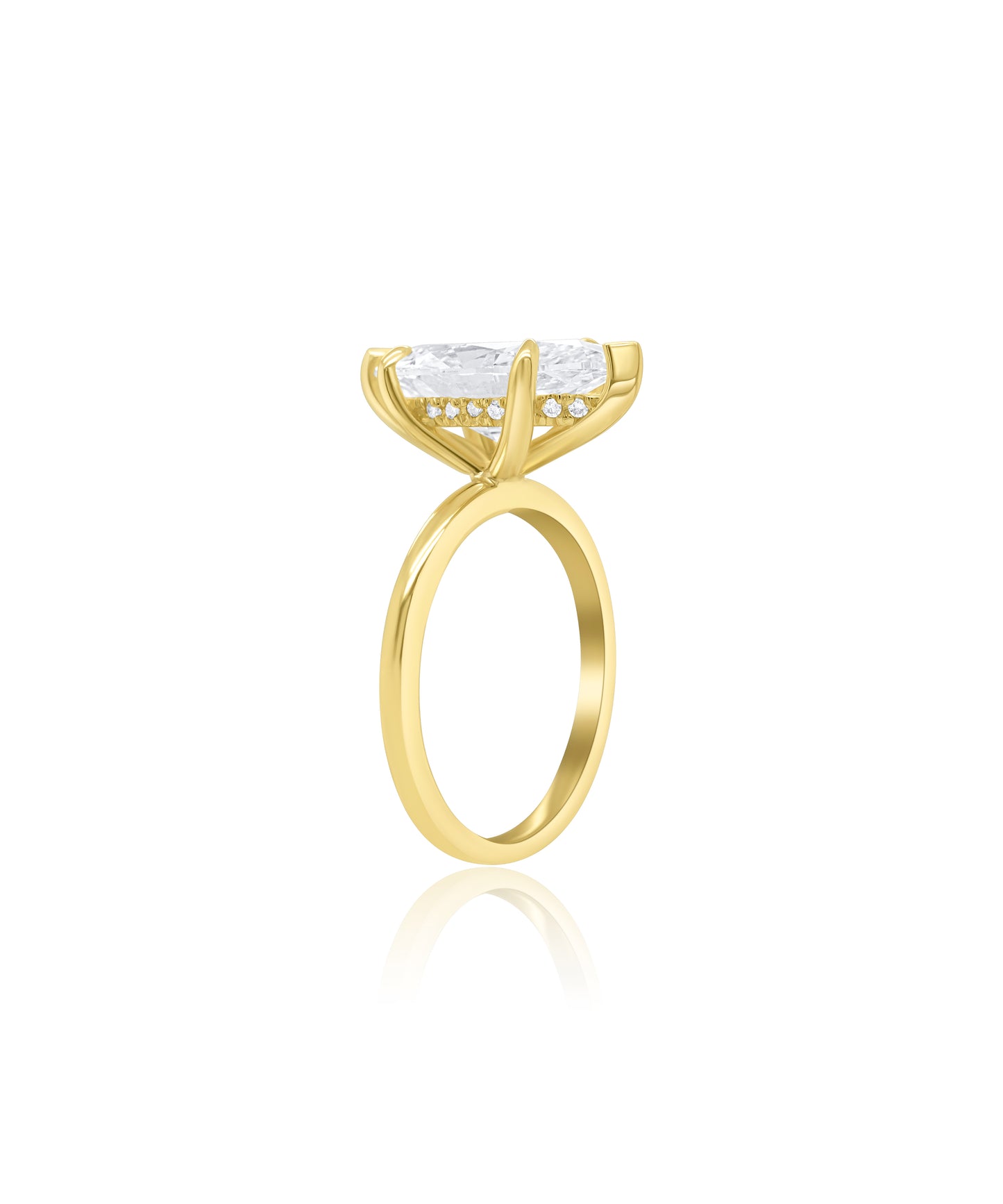 Hidden Halo Marquise with Classic Band