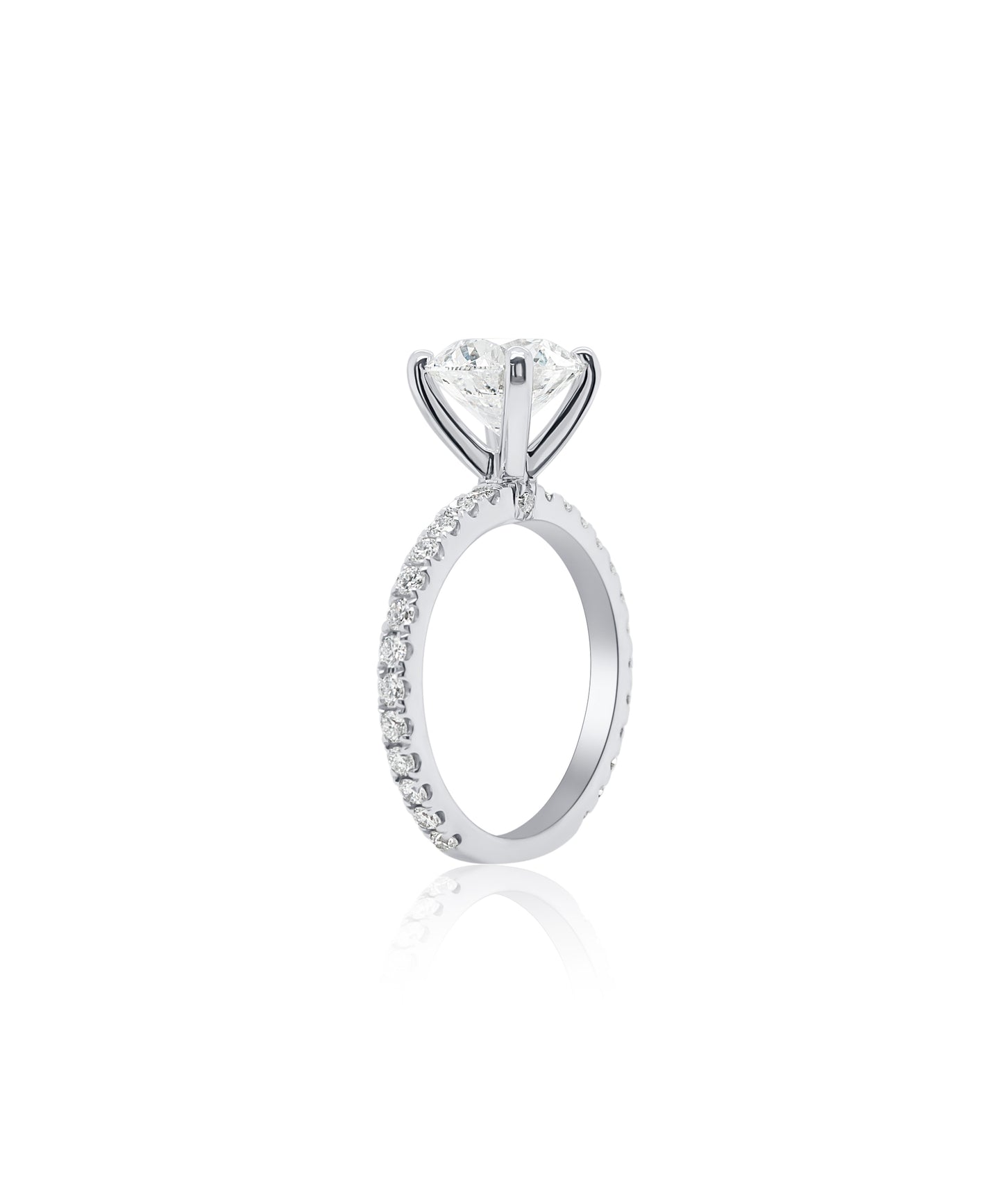 His and Hers Round Cut Engagement Ring