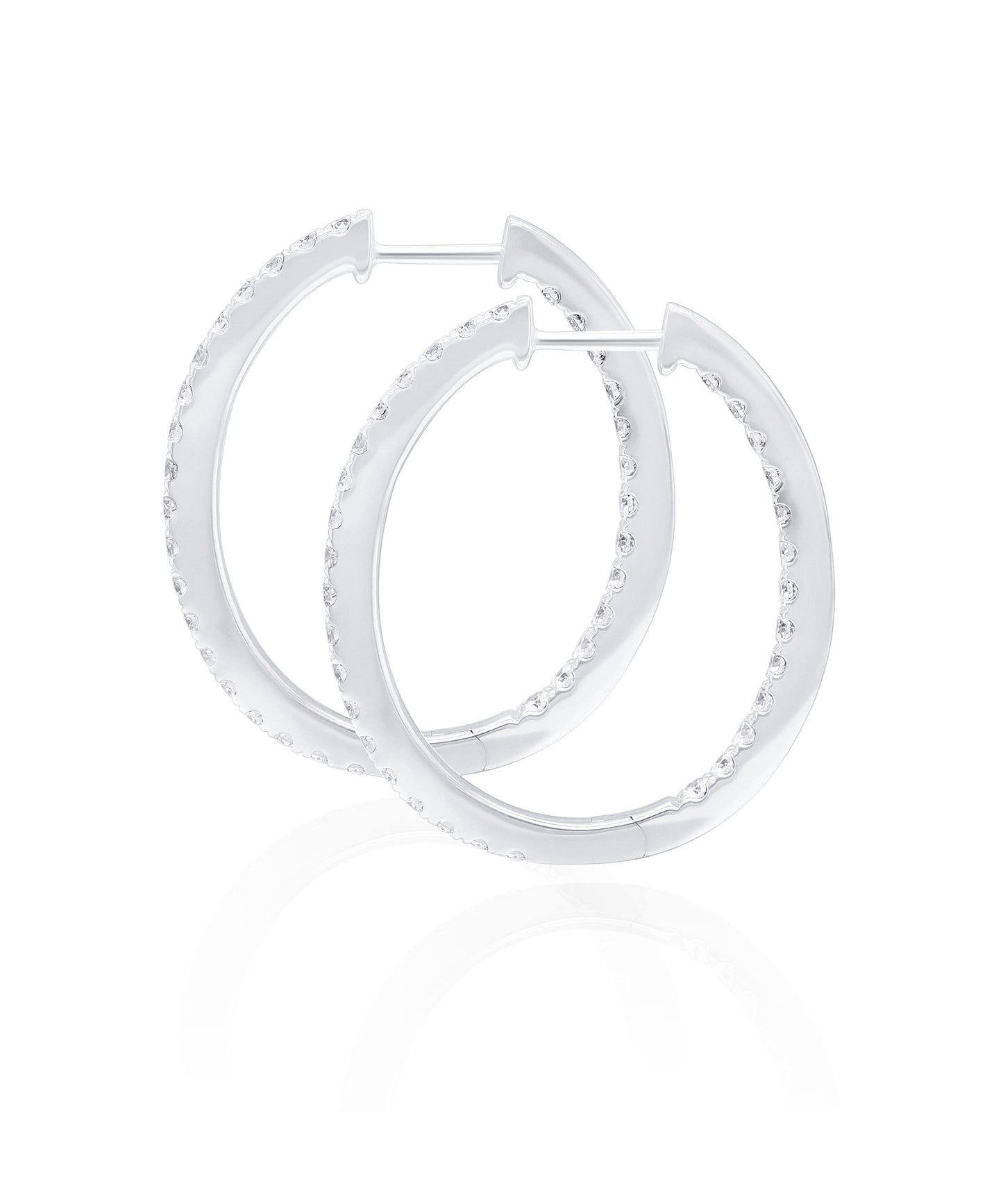 1.39ctw Inside Outside Hoops