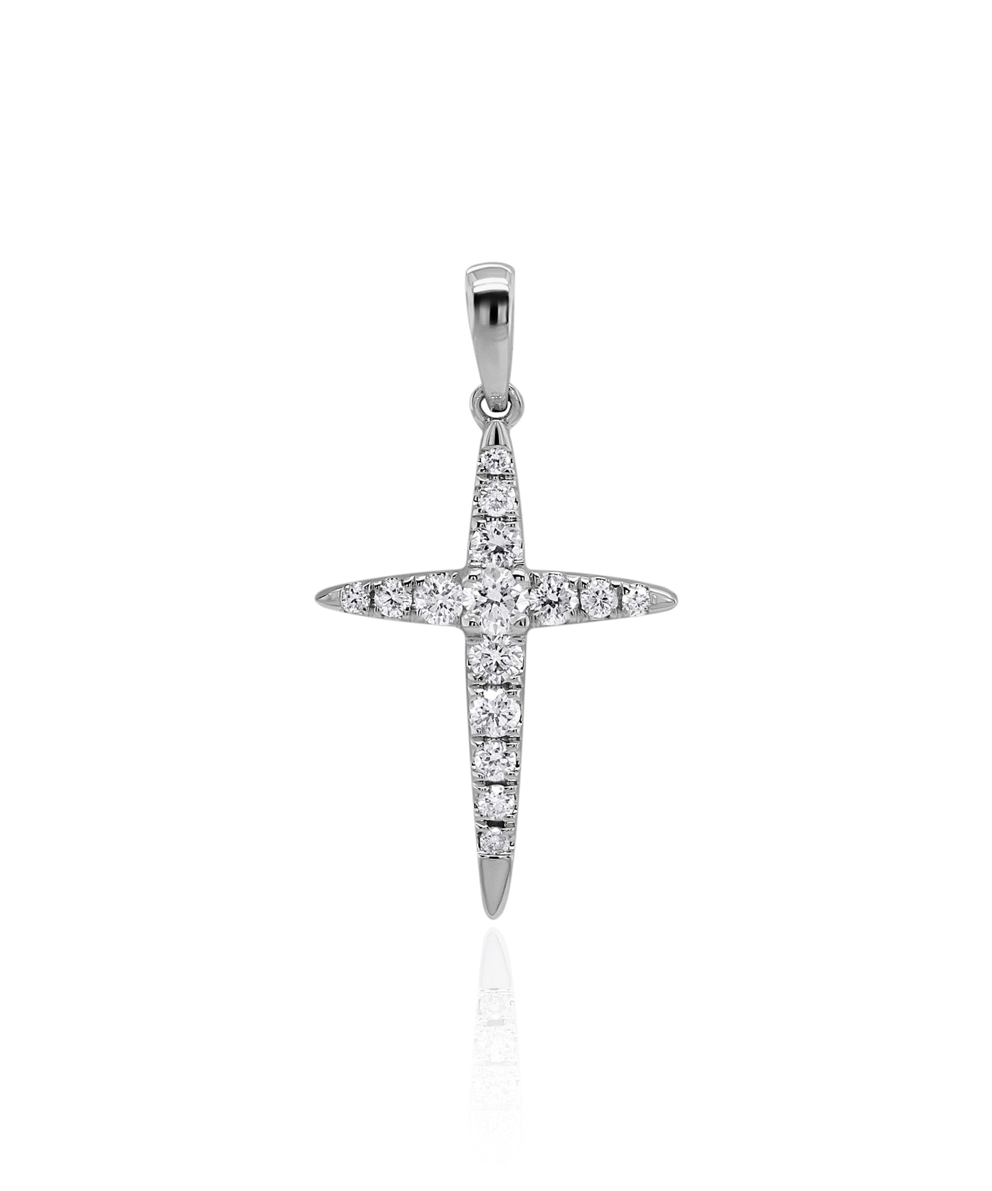 0.21ctw 18k Cross Pendant