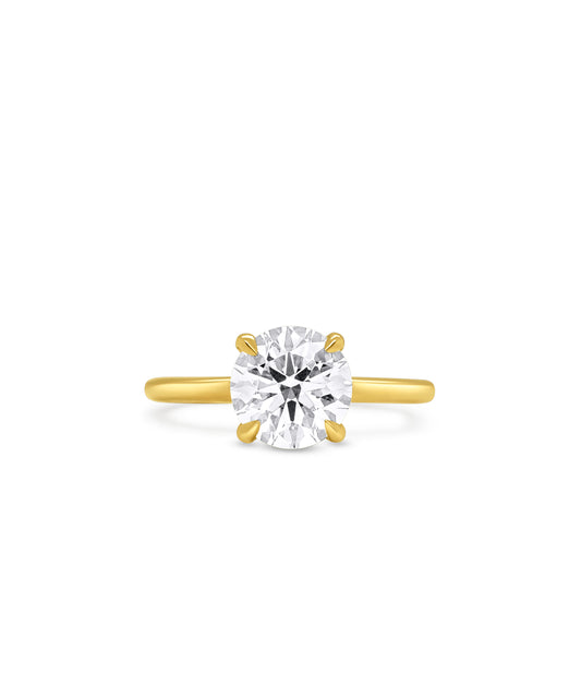Hidden Halo Round Cut with Petite Claw Prongs