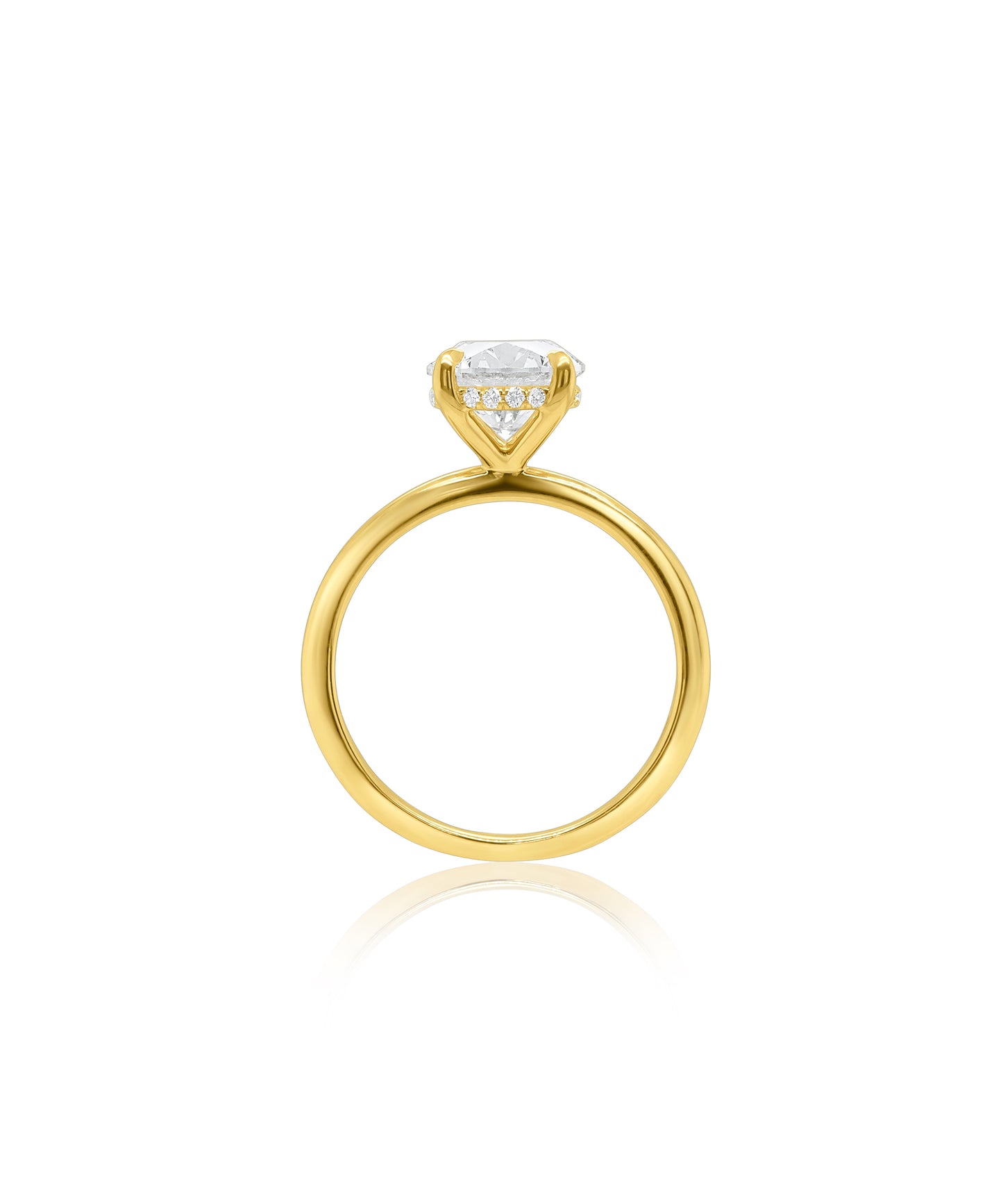 Hidden Halo Round Cut with Petite Claw Prongs