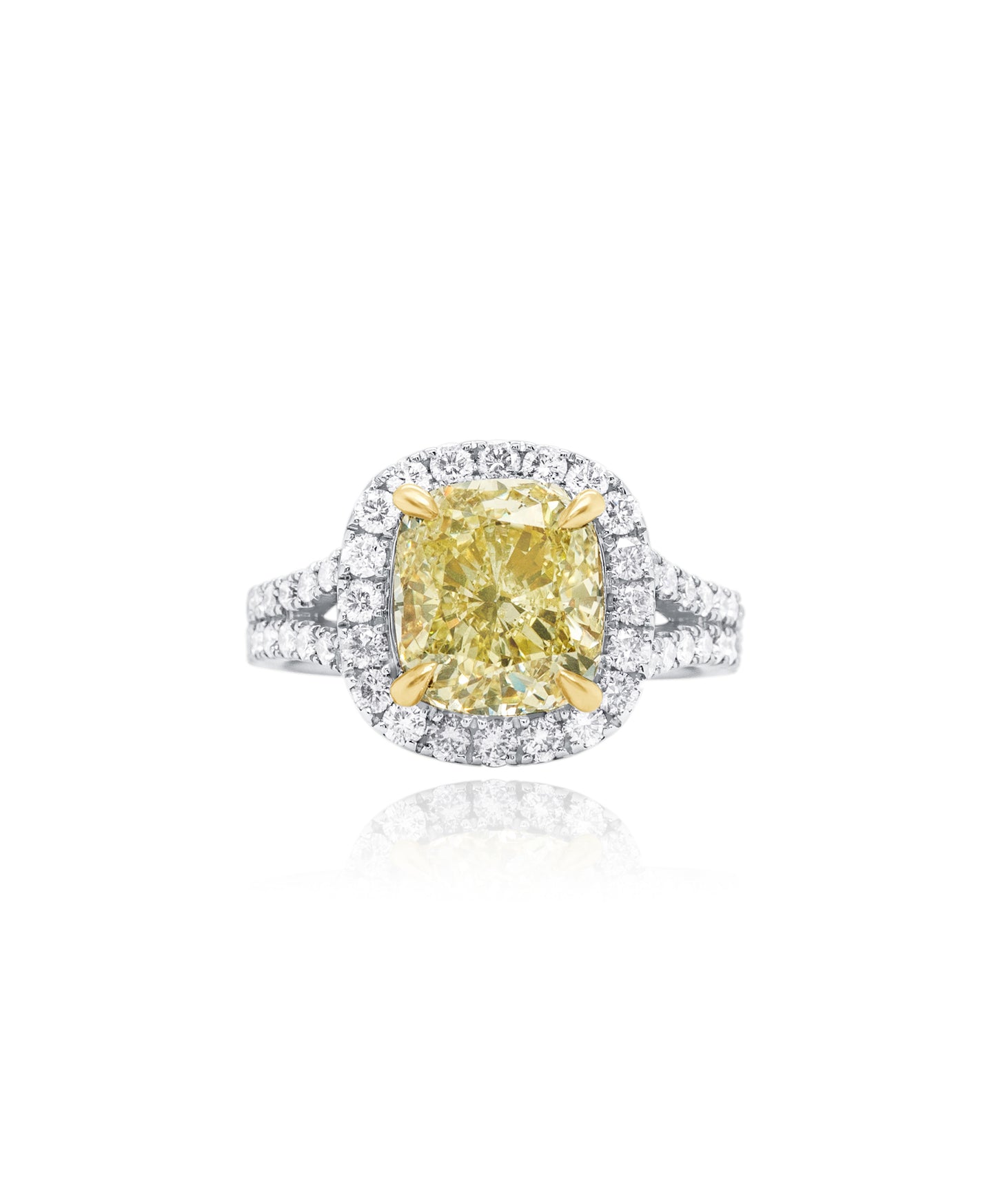 Golden Hour Fancy Cushion Diamond Ring
