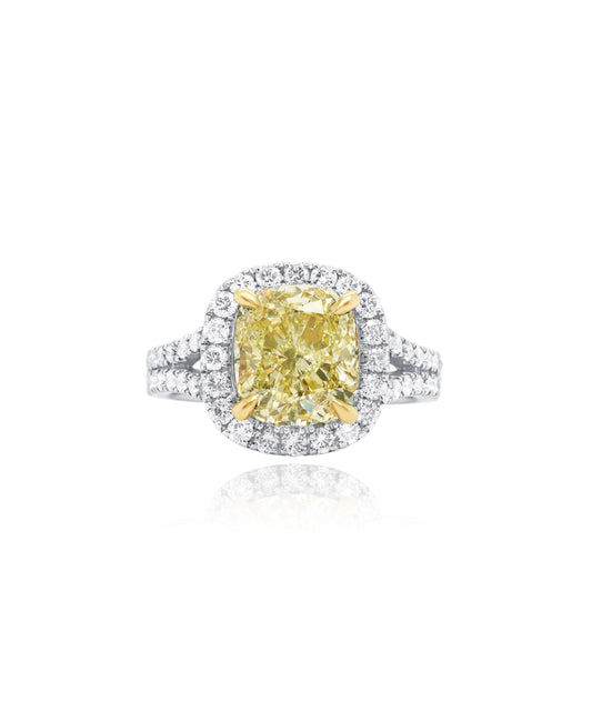 Golden Hour Fancy Cushion Diamond Ring