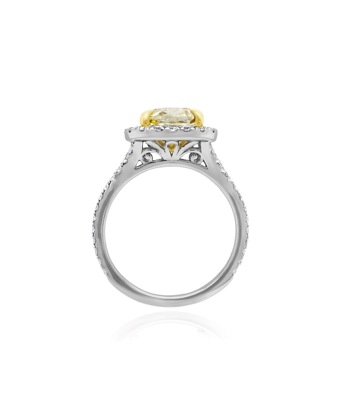 Golden Hour Fancy Cushion Diamond Ring