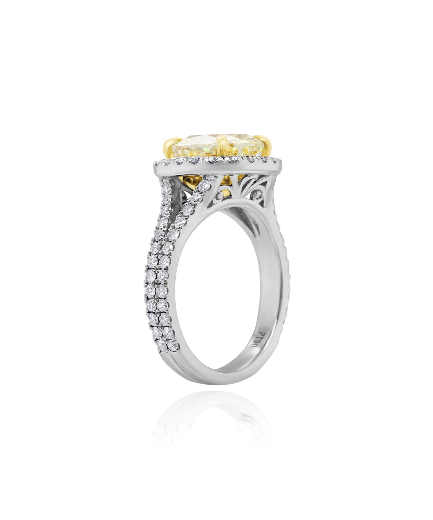 Golden Hour Fancy Cushion Diamond Ring