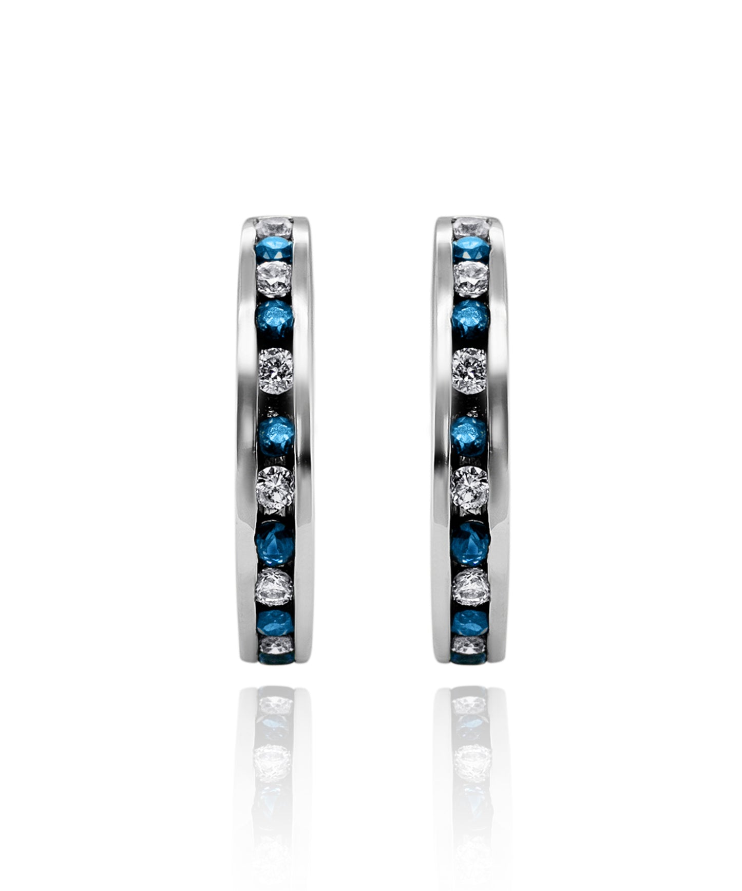 Sapphire & Diamond Huggies