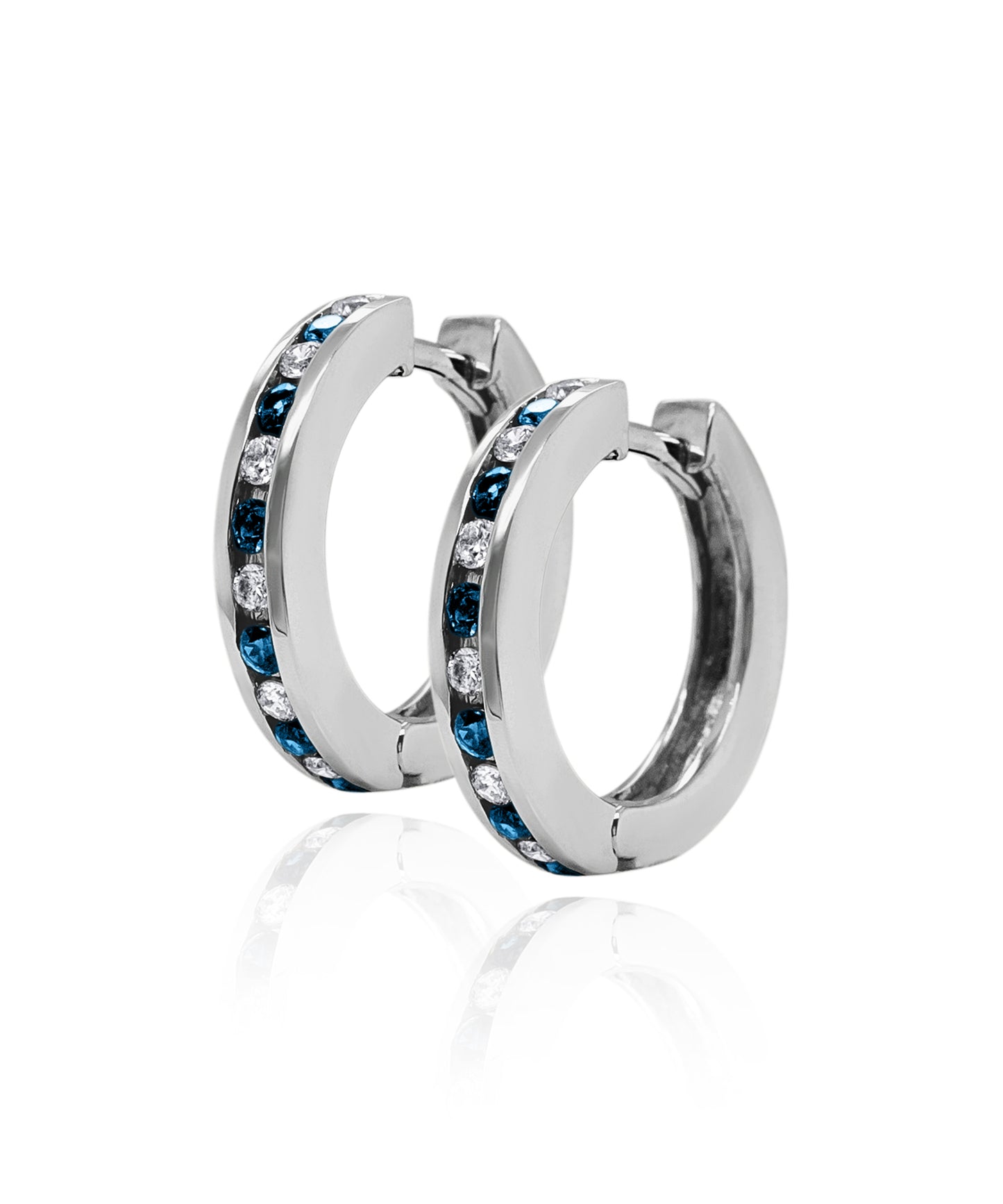 Sapphire & Diamond Huggies