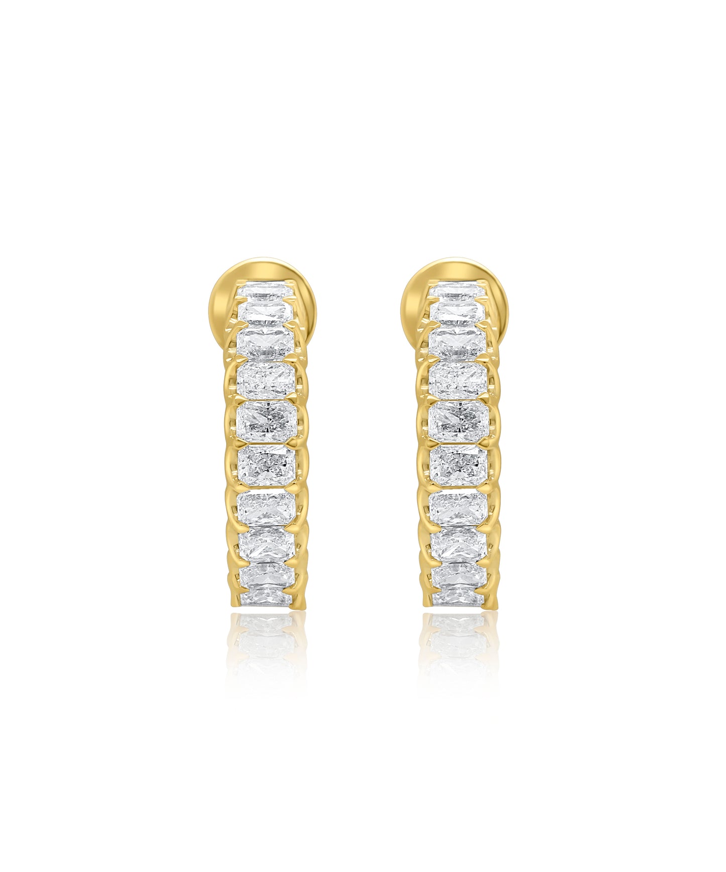 6.28ctw Inside Outside Earrings