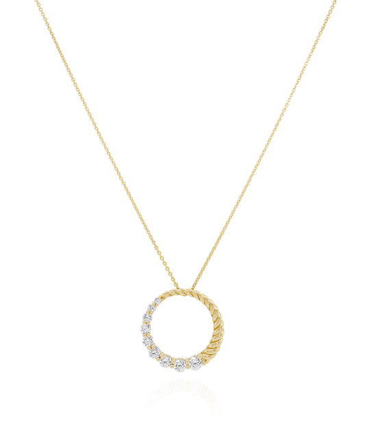 Crescent Moon Twist Necklace
