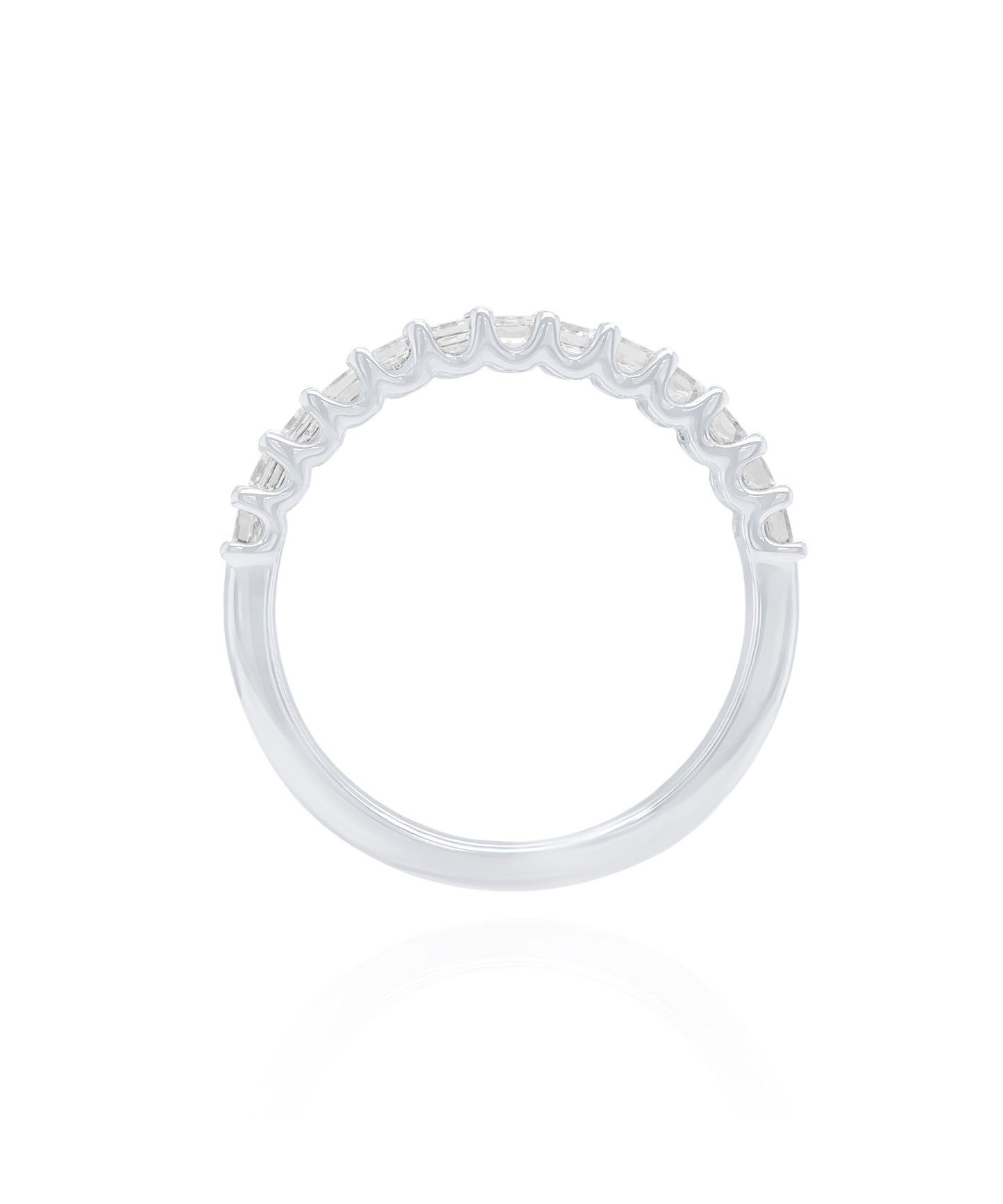 Emerald Cut Platinum Band
