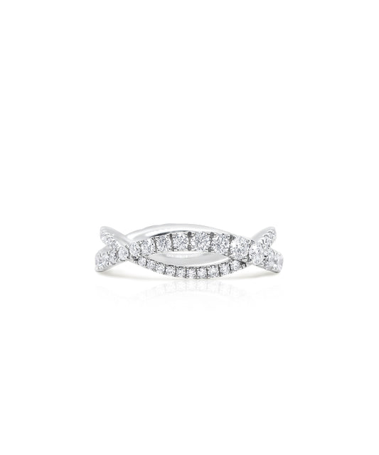 Modern Twist Diamond Infinity Band