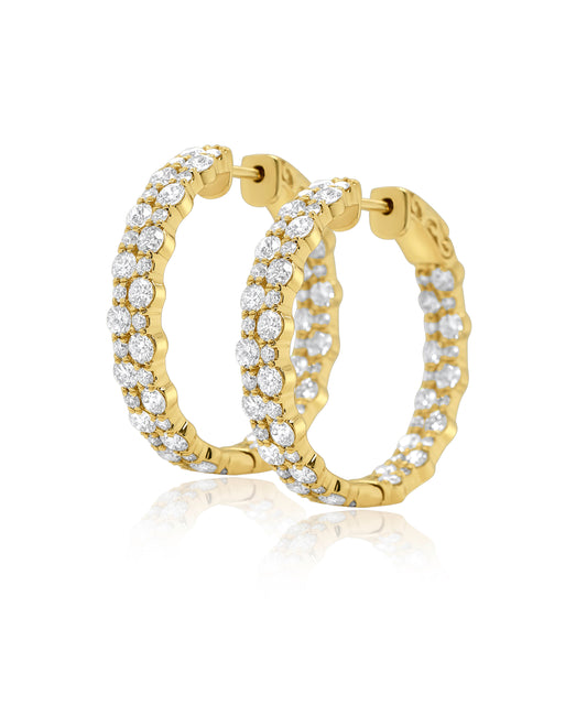 Alternating Diamond Earrings
