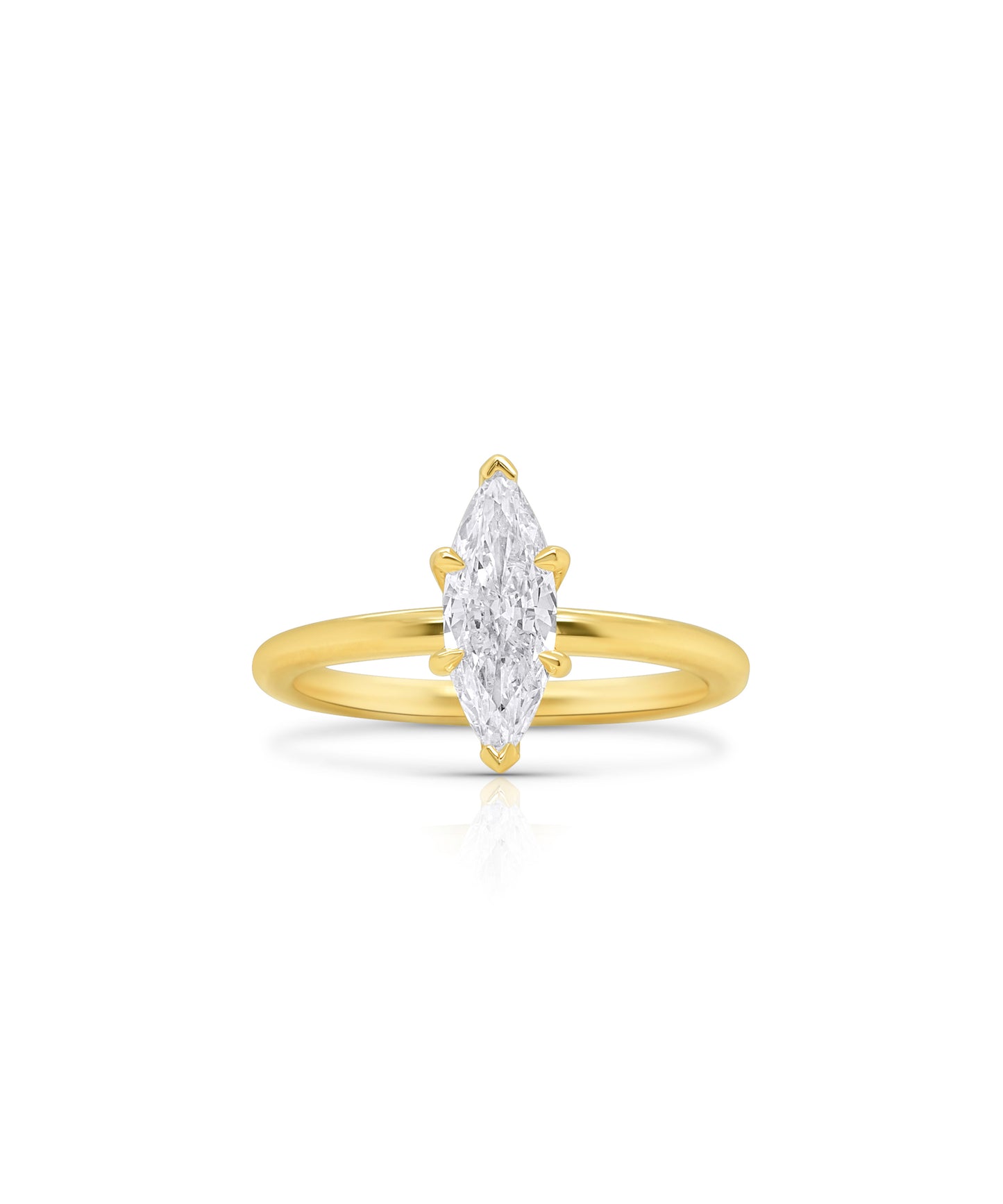 Hidden Halo Marquise with Feather Band