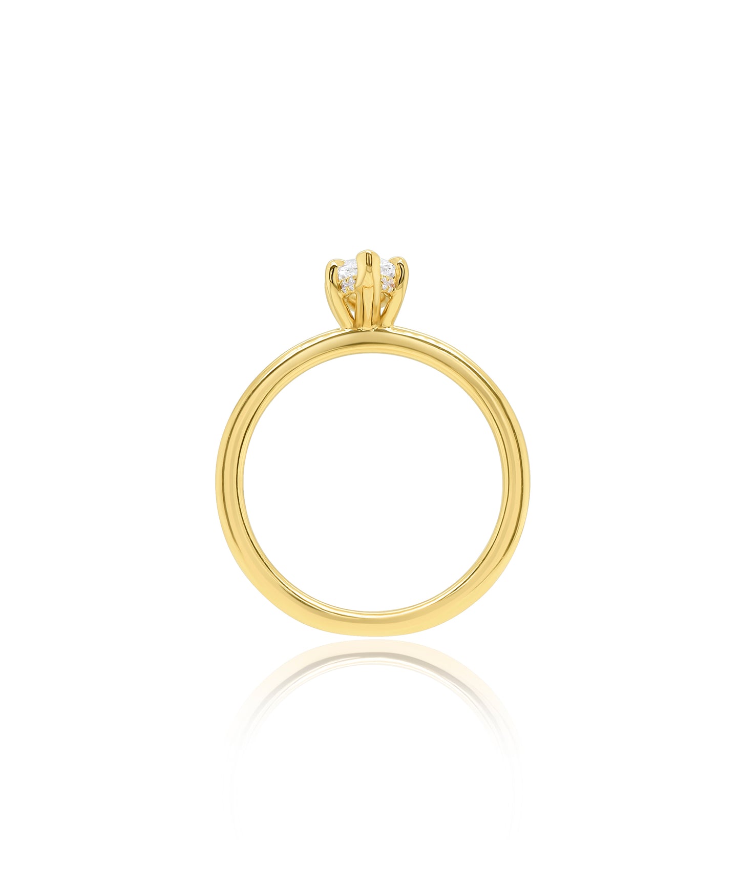 Hidden Halo Marquise with Feather Band