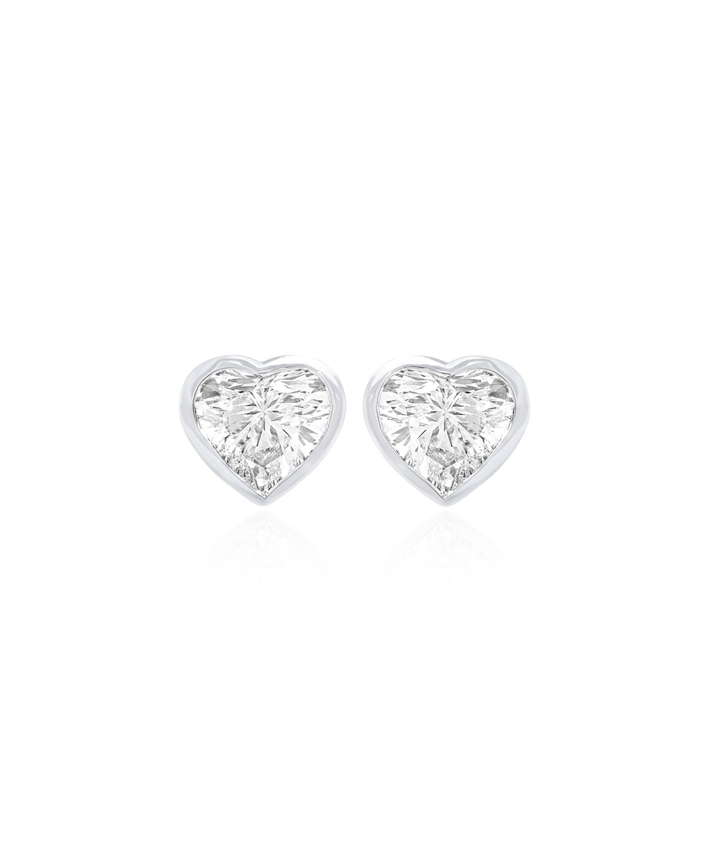 Diamond Heart Studs