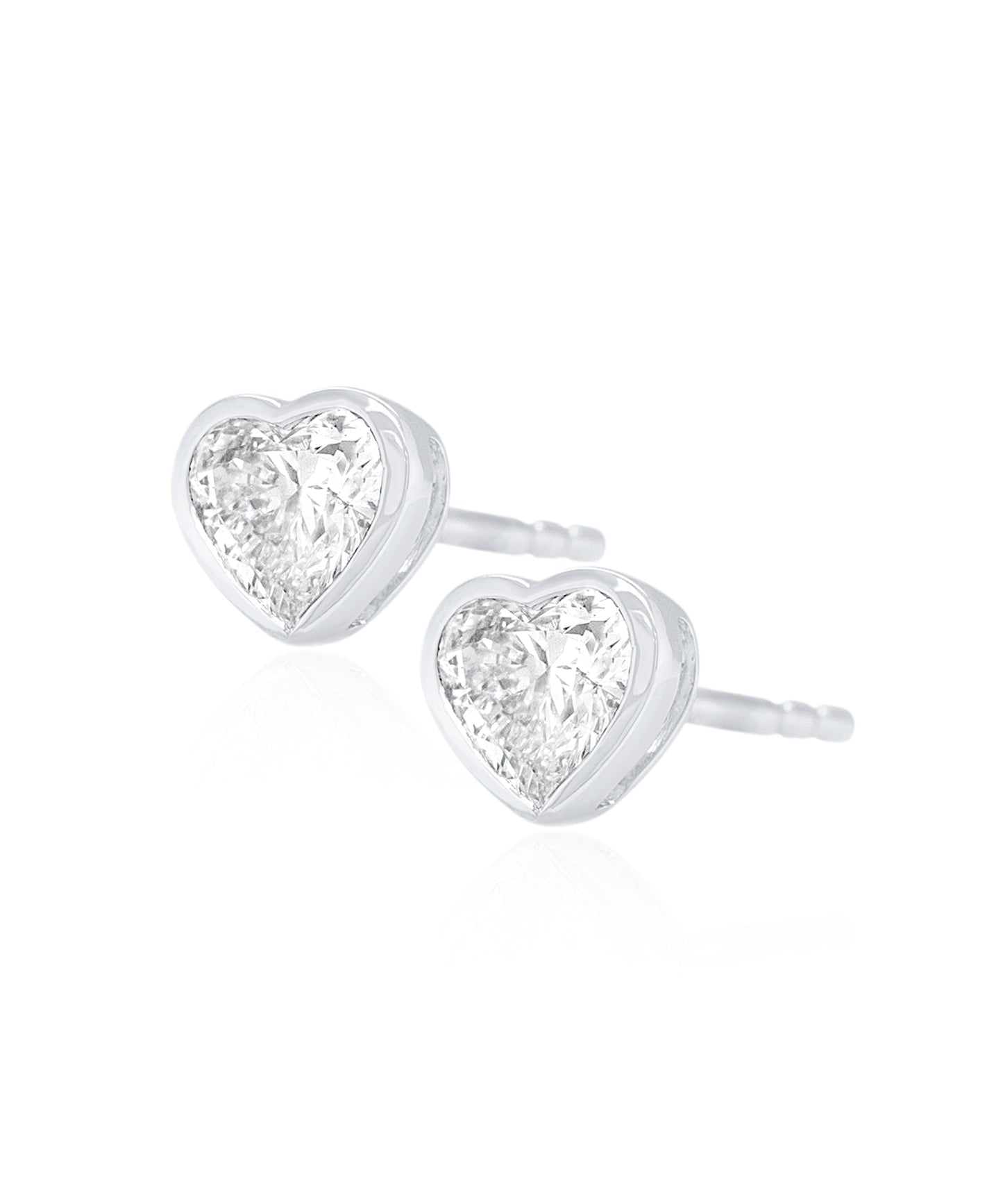 Diamond Heart Studs