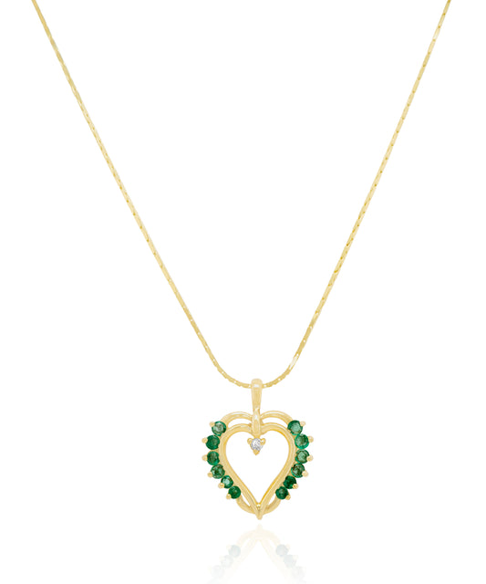 Radiate Love Emerald Heart Necklace