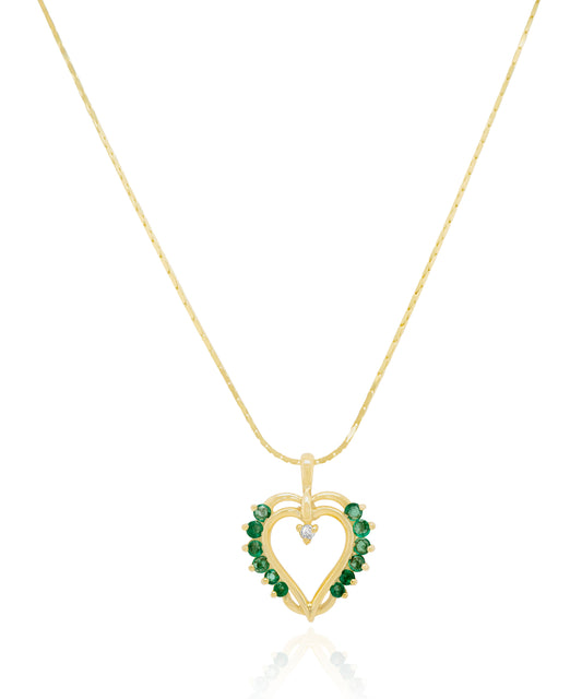 Radiate Love Emerald Heart Pendant