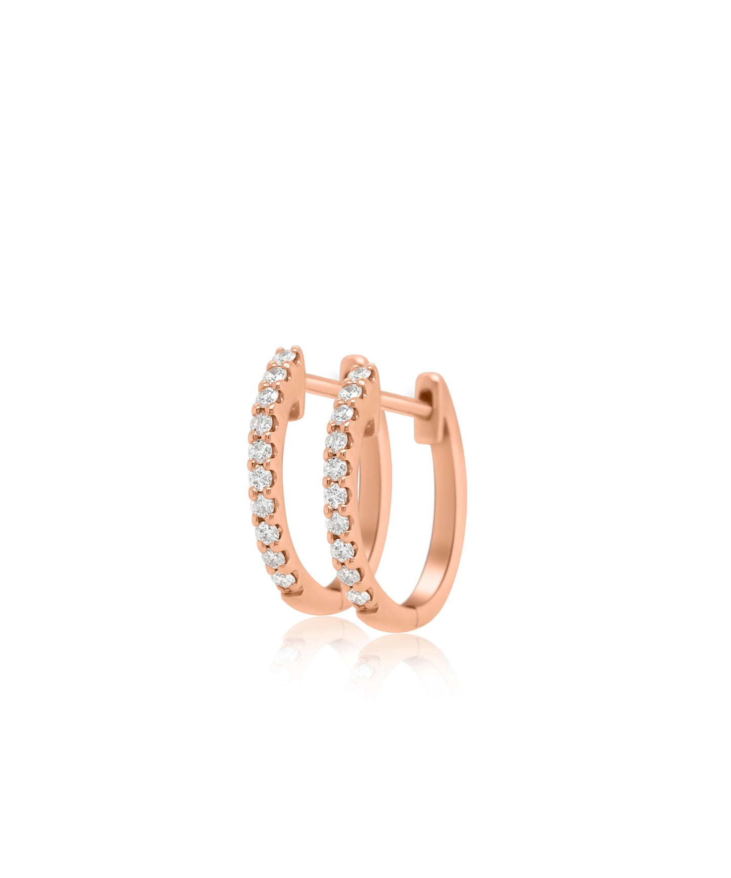 0.20ctw Rose Gold Huggies