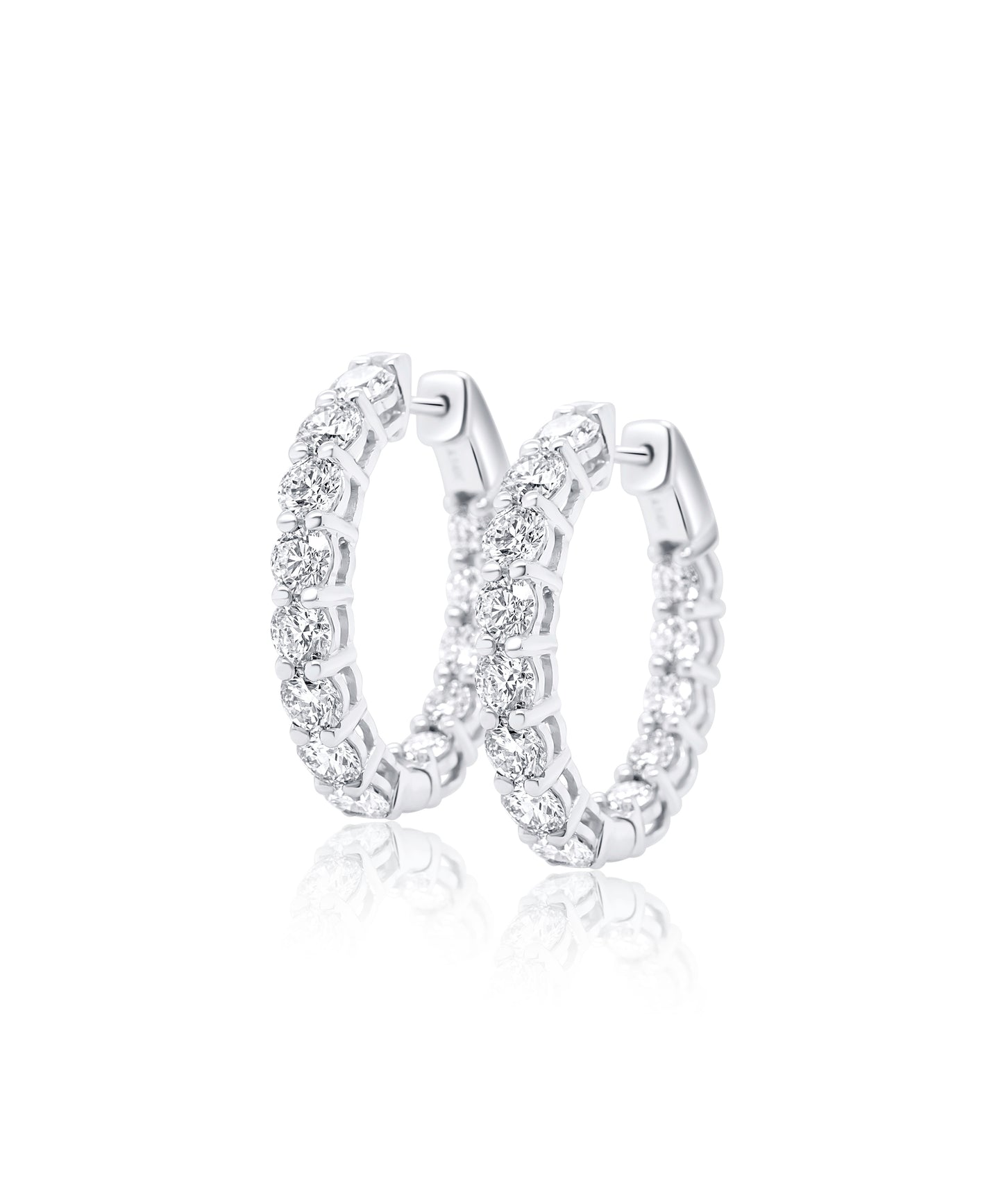 Round Cut Inside Outside Hoops