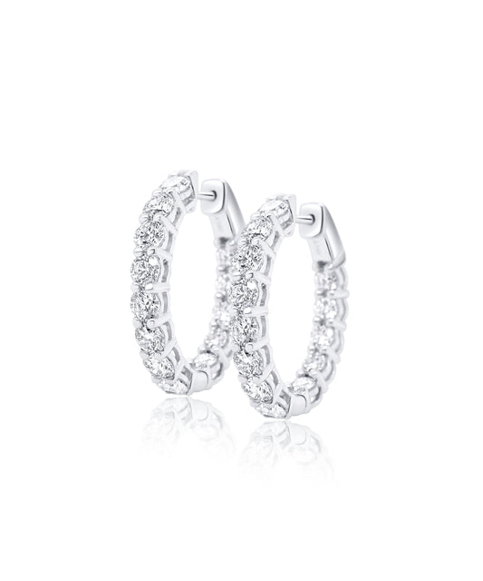 Round Cut Inside Outside Hoops