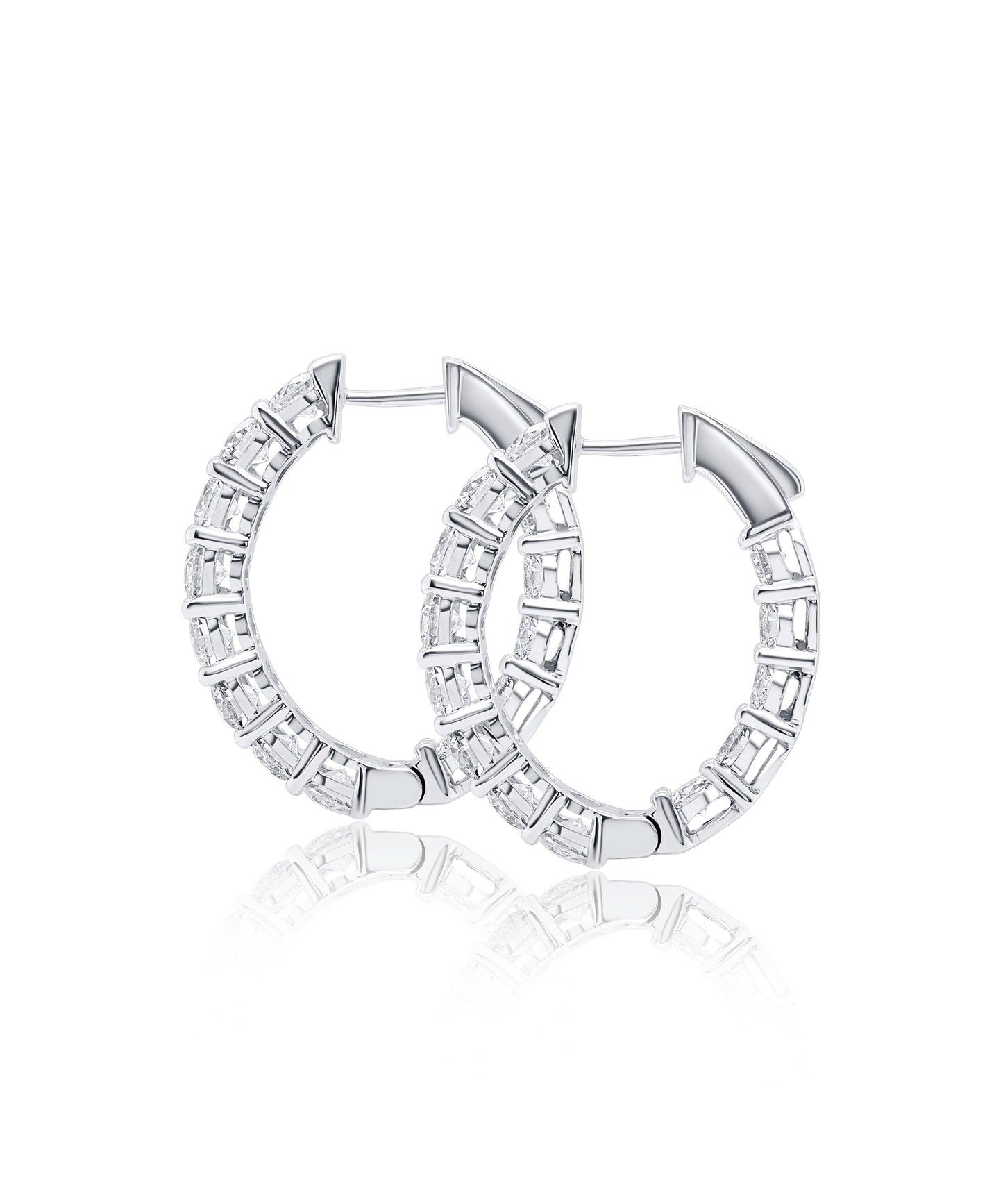 Round Cut Inside Outside Hoops