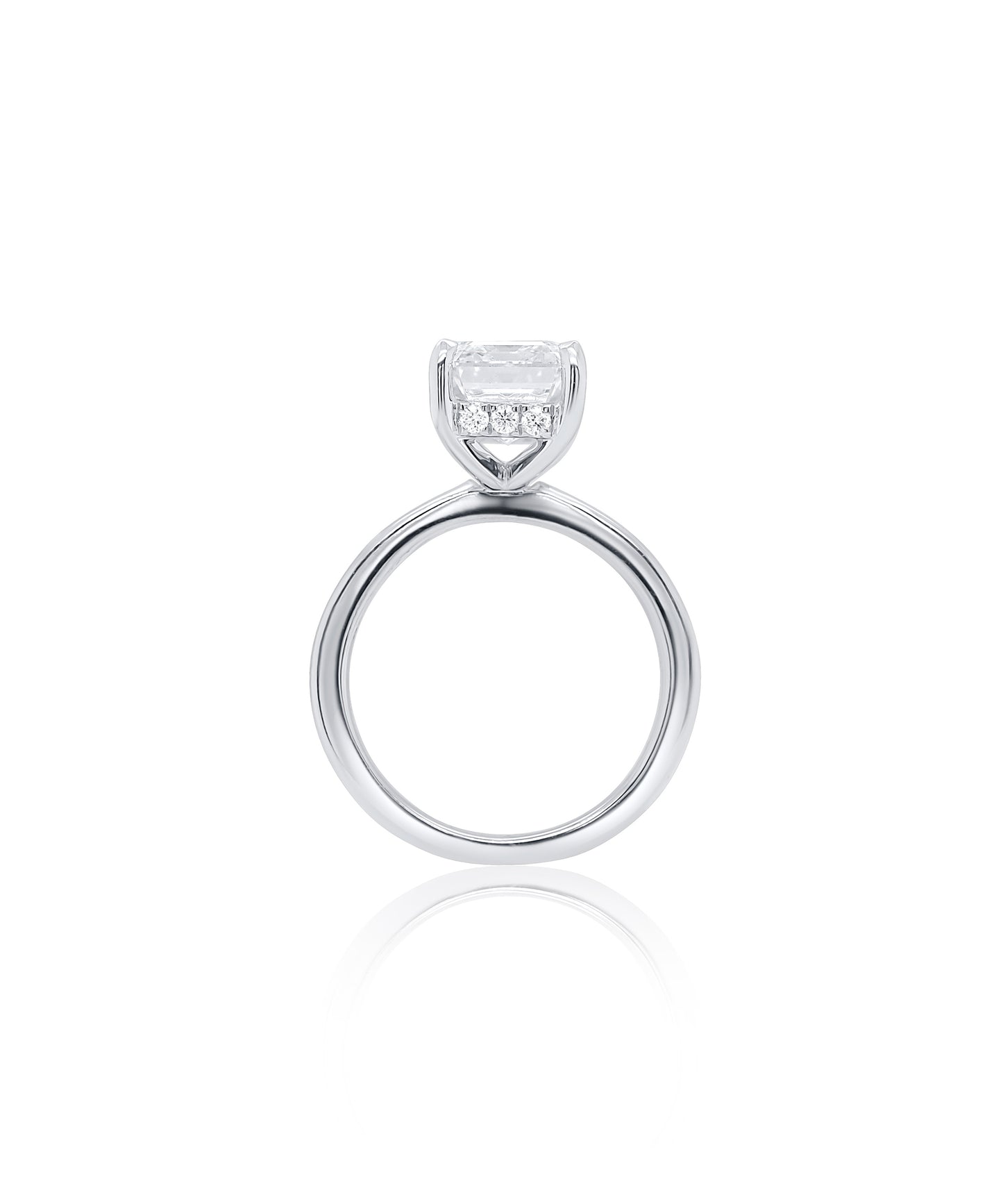Emerald Cut with Hidden Halo