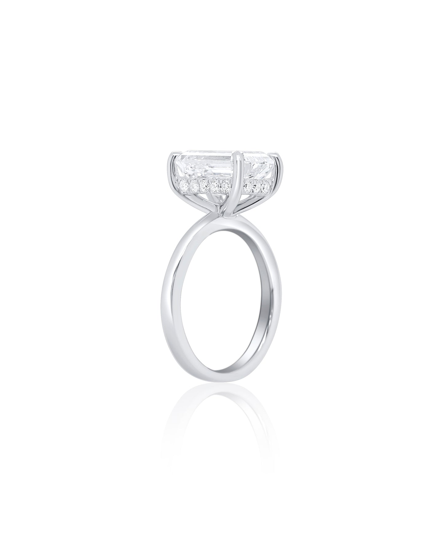 Emerald Cut with Hidden Halo