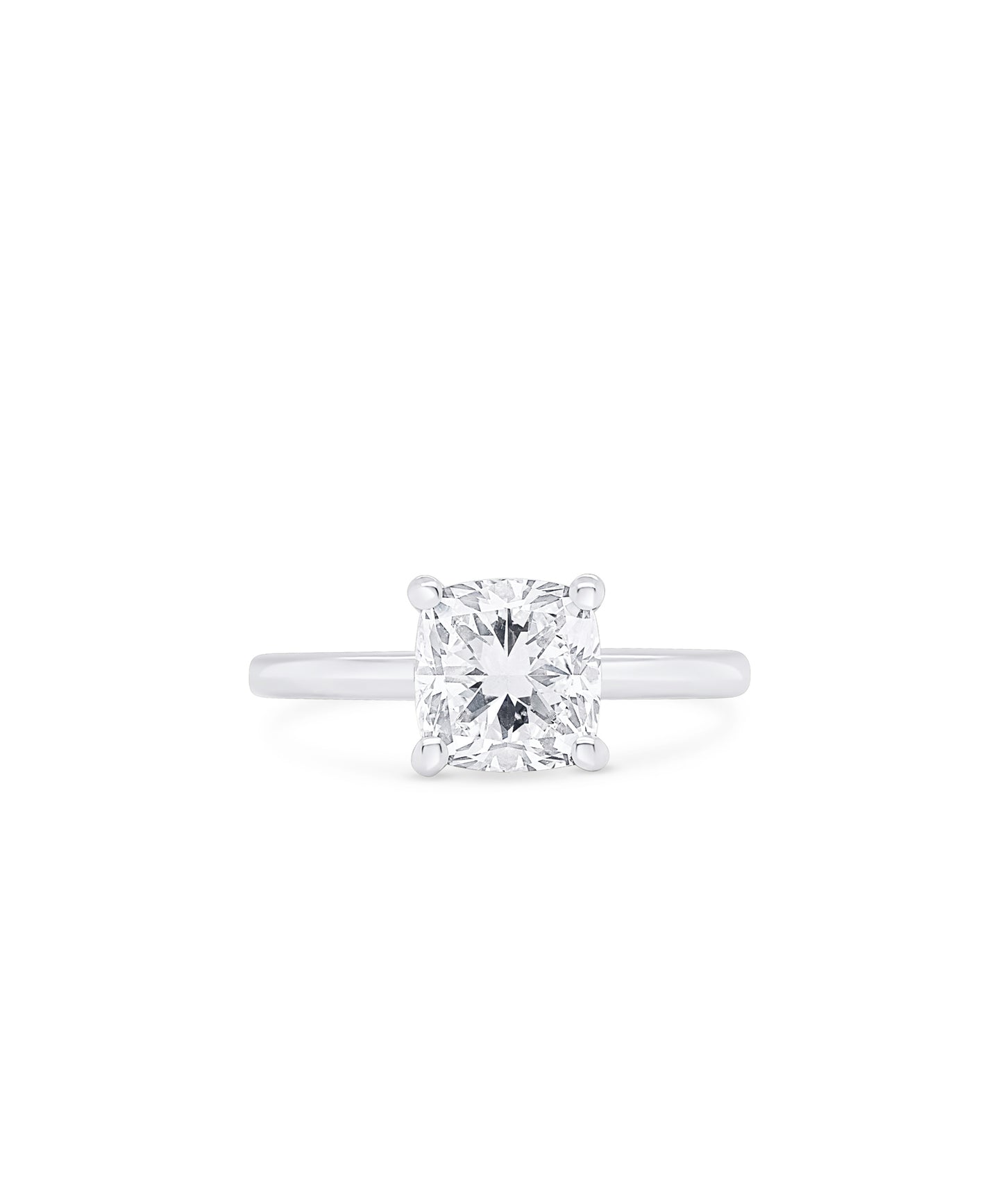 Cushion Cut with Feather Band