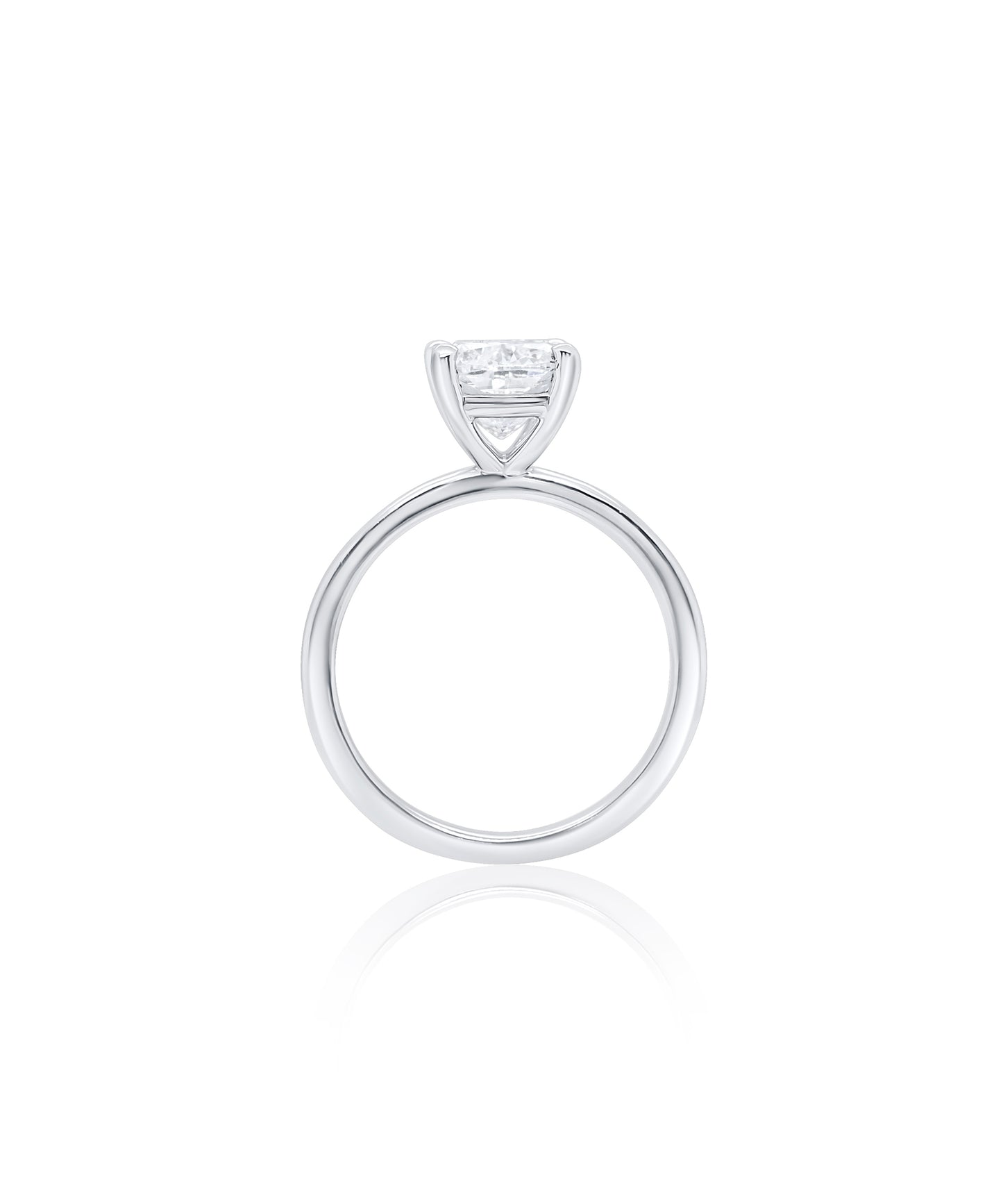 Cushion Cut with Feather Band