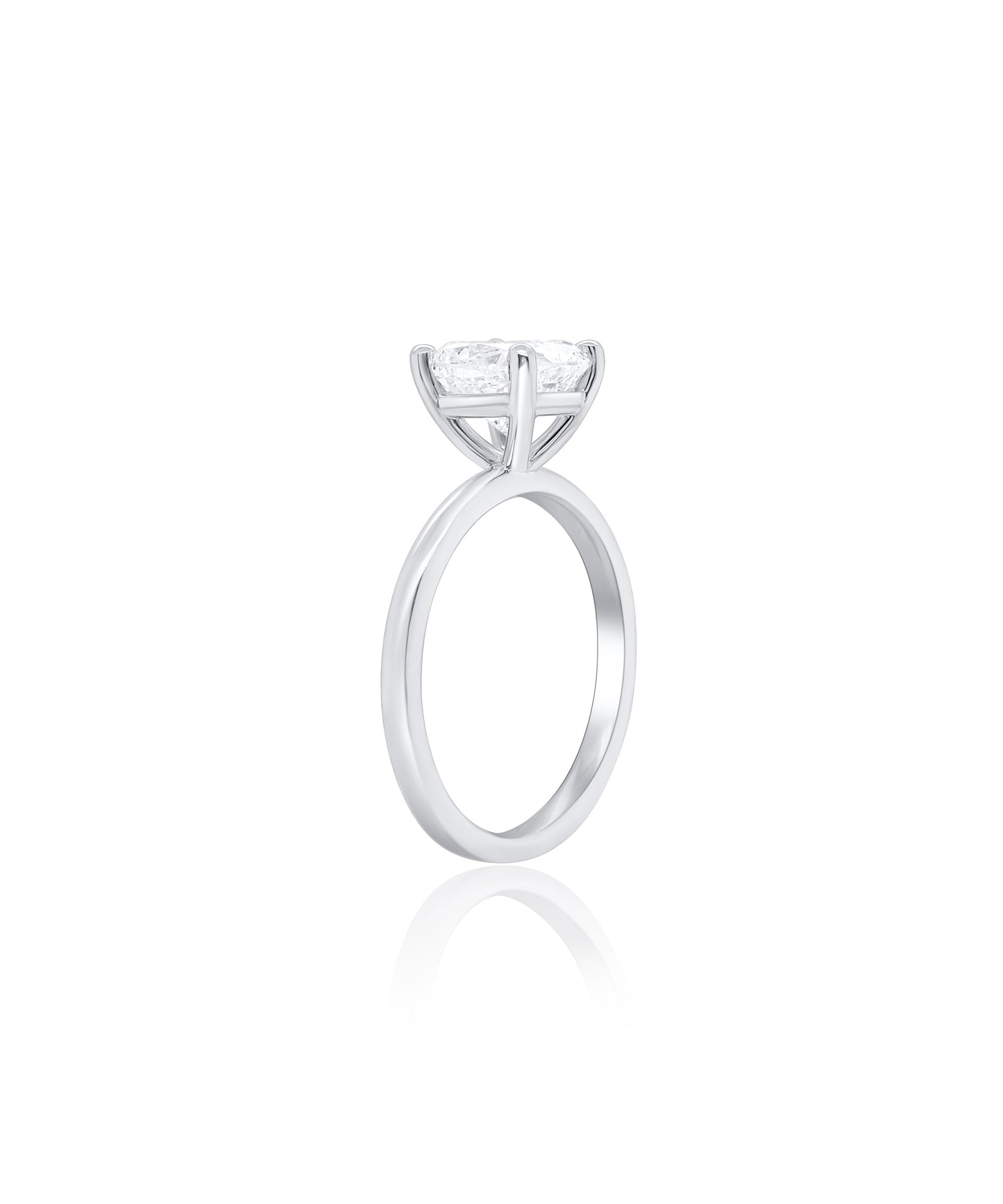 Cushion Cut with Feather Band