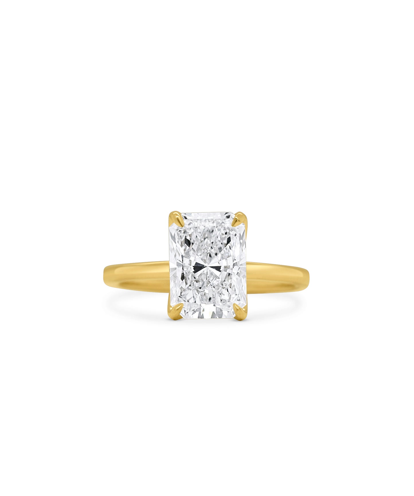 Petal Setting with Radiant Cut and Feather Band