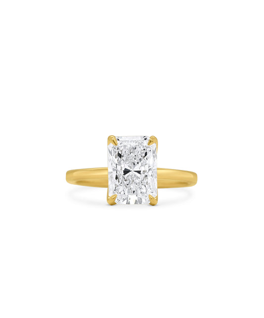 Petal Setting with Radiant Cut and Feather Band