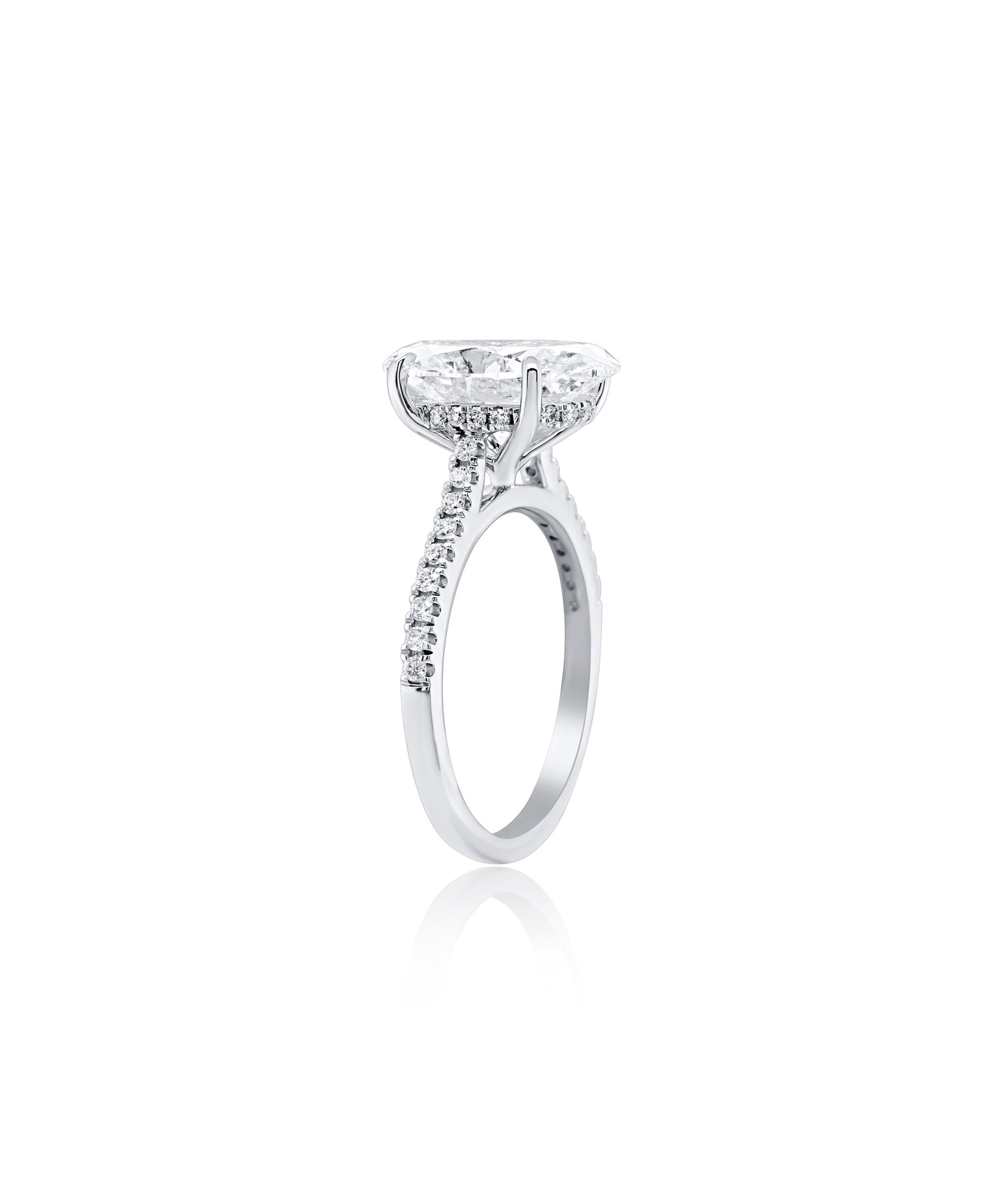 Modern Classic Oval Engagement Ring