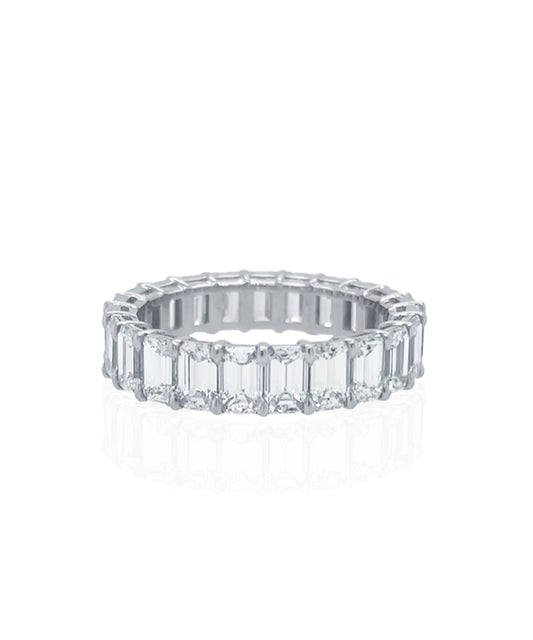 5.53ctw Emerald Eternity Band