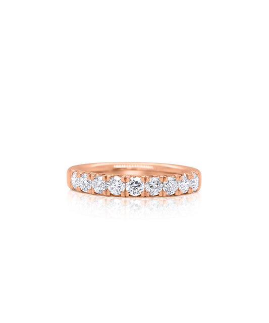 Rose Gold Half Eternity Band