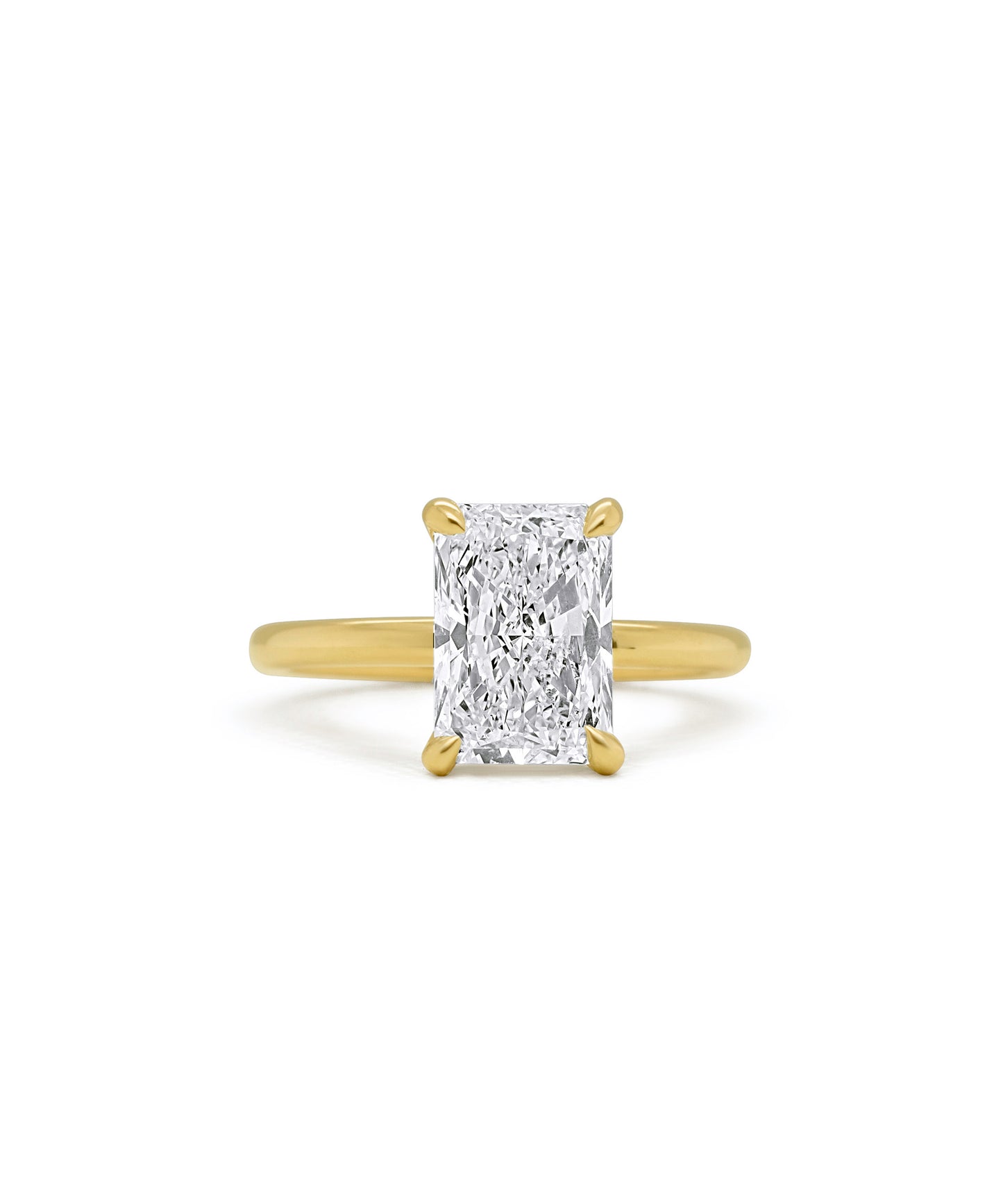 Hidden Halo Radiant Cut with Feather Band