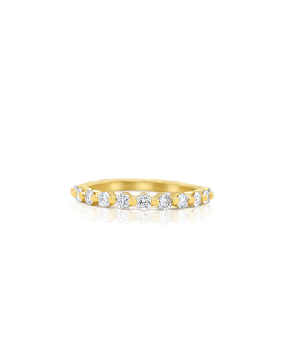 Shared Prong Half Eternity Band