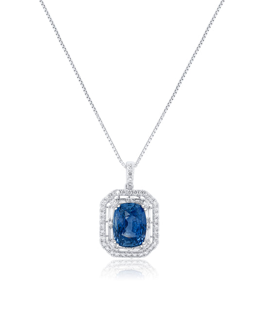 Ocean's Brilliance Sapphire Necklace