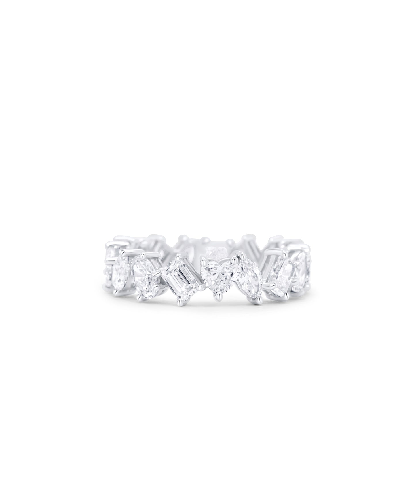 Fancy Multi-Cut Heart Eternity Band