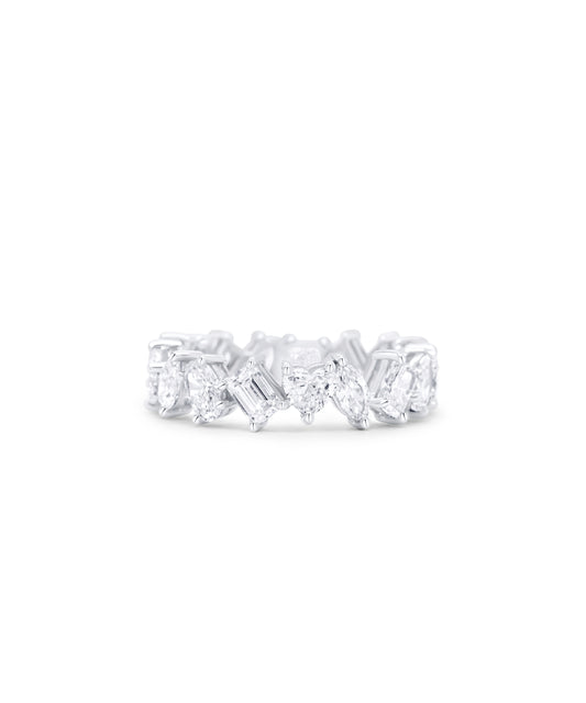 Fancy Multi-Cut Heart Eternity Band