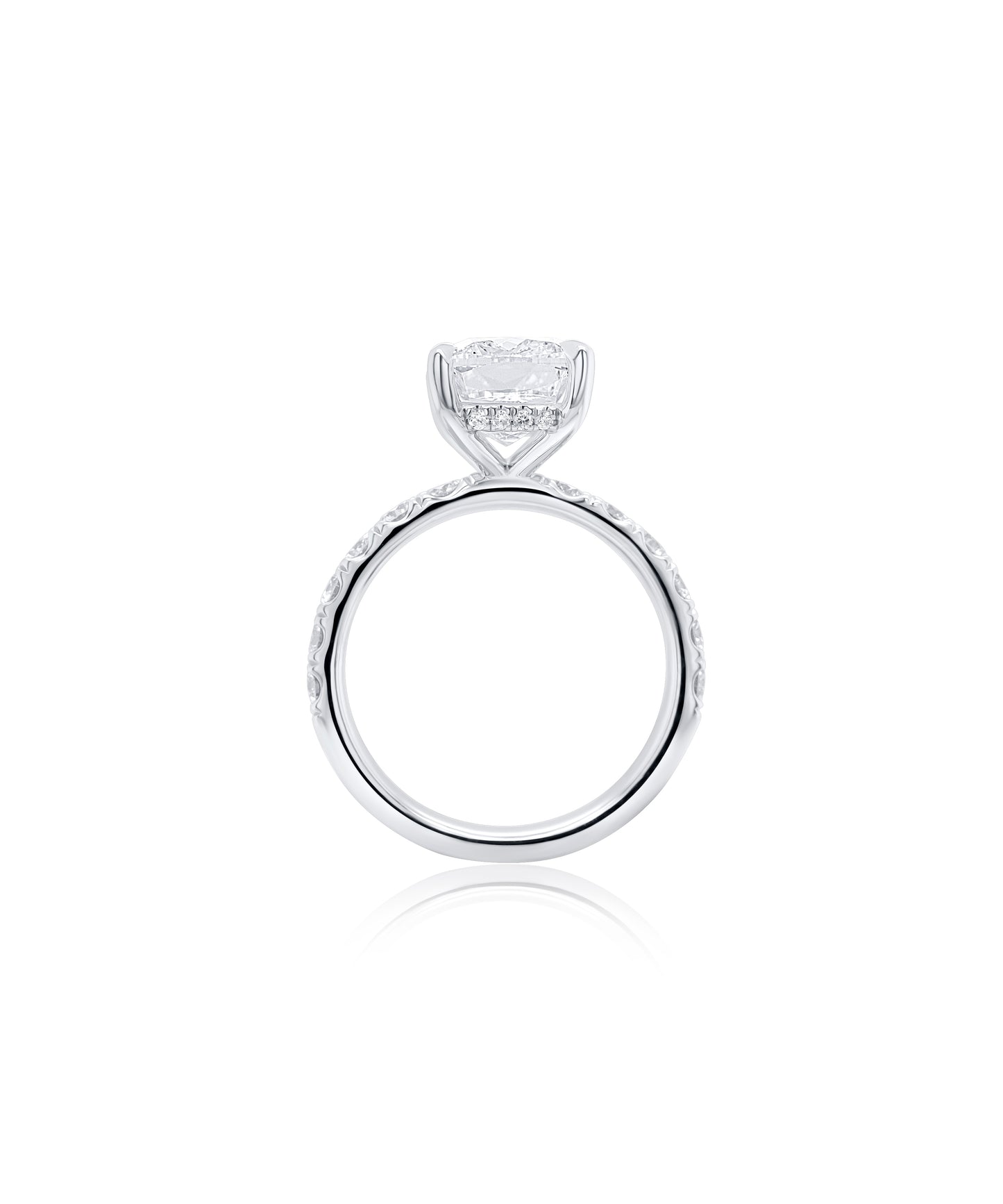 Criss Cross Cut with Diamond Pave Band