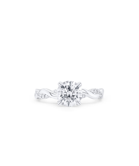 Round Brilliant Cut with Diamond Rope Band